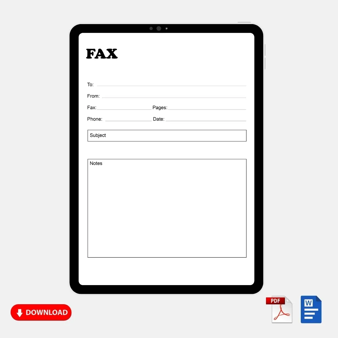 Generic Fax Cover Sheet Template