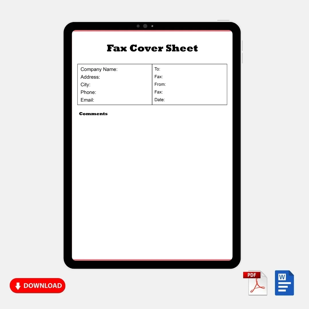 Generic Fax Cover Sheets