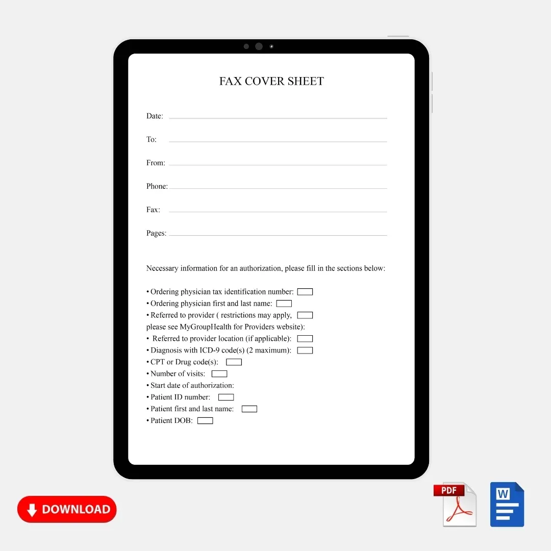 Medical Fax Cover Sheet Template Medical Fax Cover Sheet Template