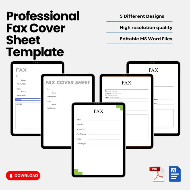Professional Fax Cover Sheet Professional Fax Cover Sheet
