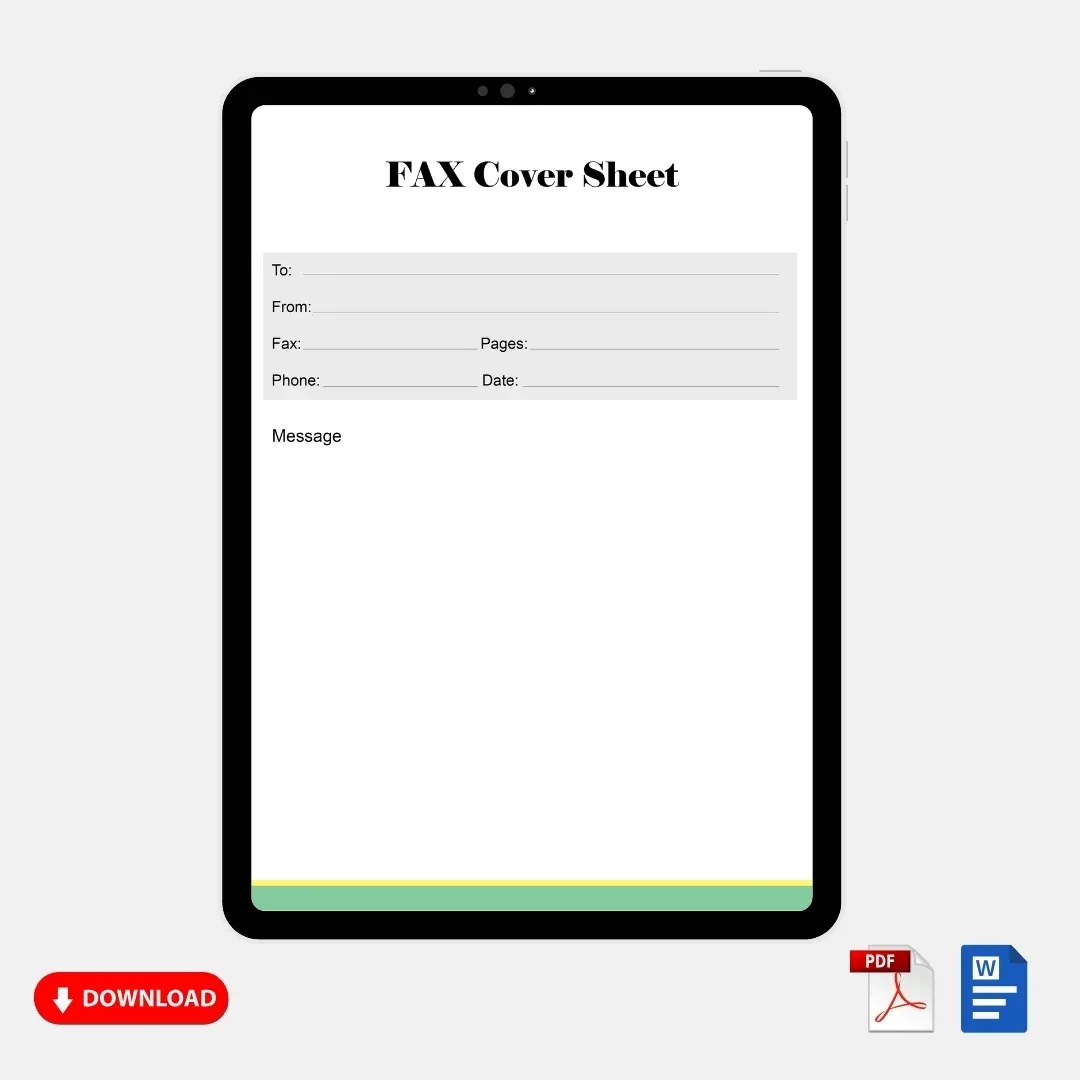 Sample Generic Fax Cover Sheet