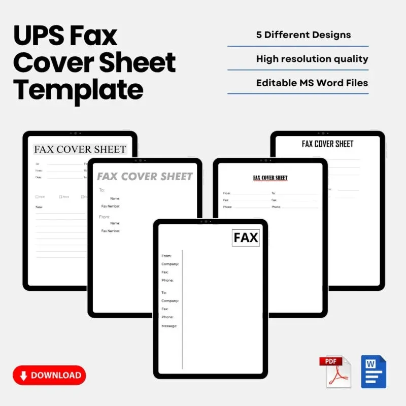 UPS Fax Cover Sheet UPS Fax Cover Sheet